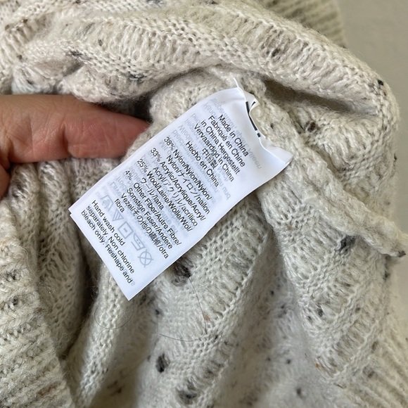 Madewell Marled Belmont Donegal Mock Neck Sweater Small - Picture 7 of 8